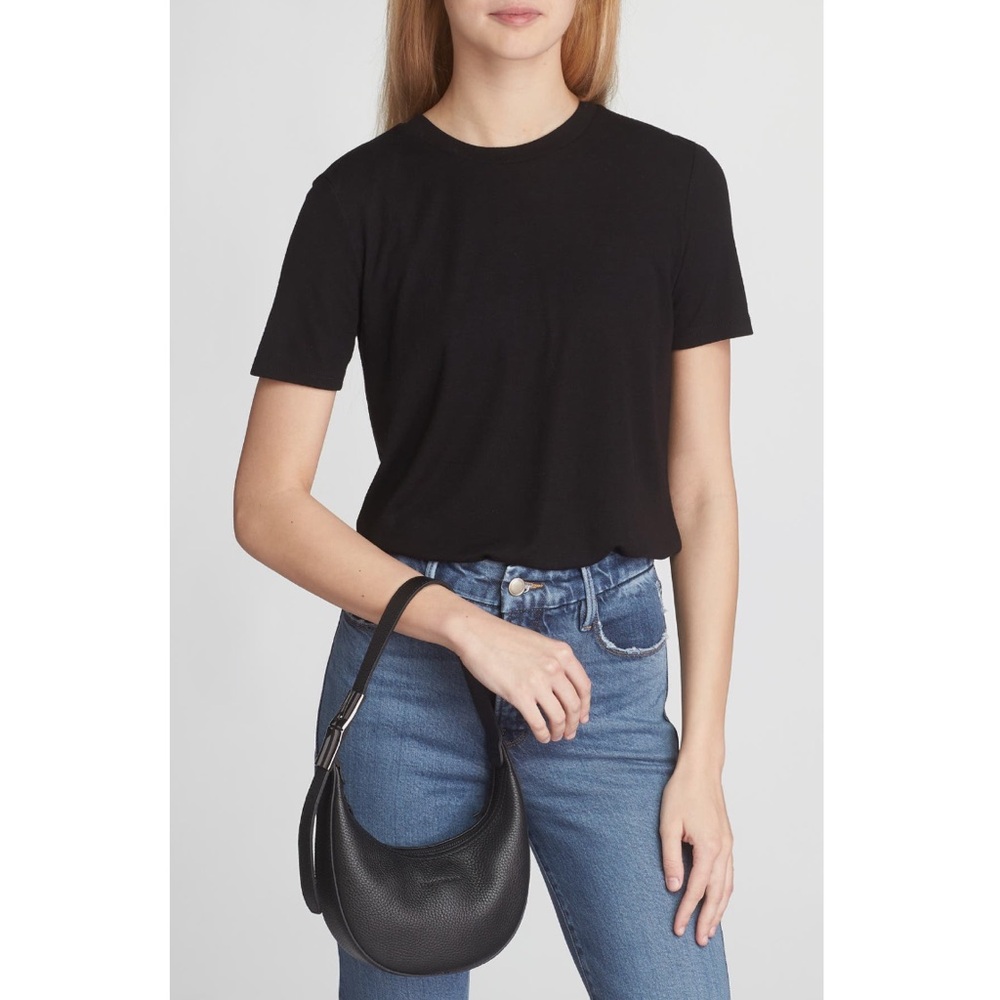 NEW🔥LONGCHAMP Roseau Essential Half Moon Leather Hobo Bag🔥